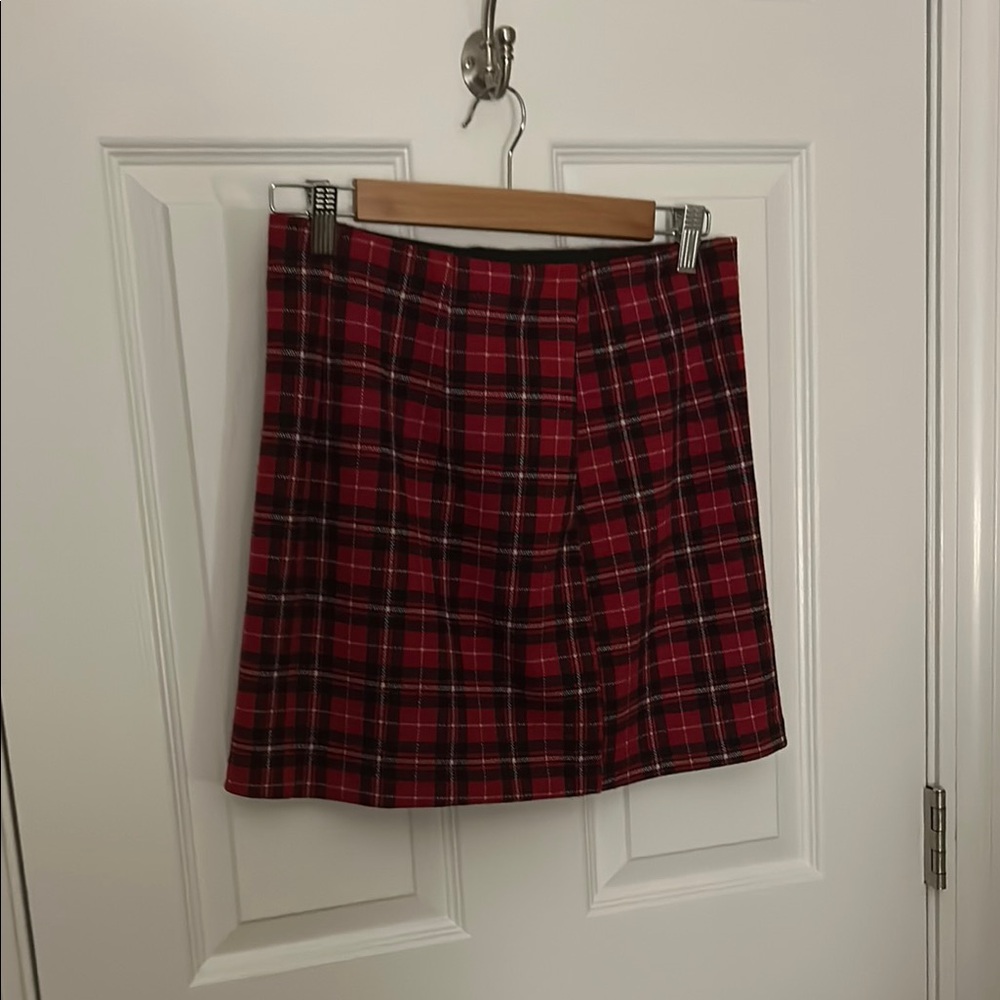 Plaid Red Skirt